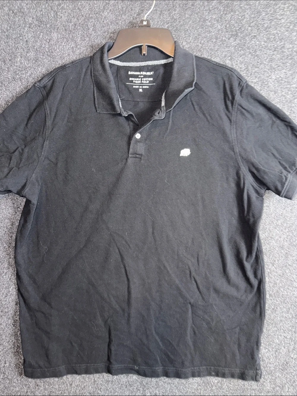 Banana Republic Black Polo with White Elephant Emblem